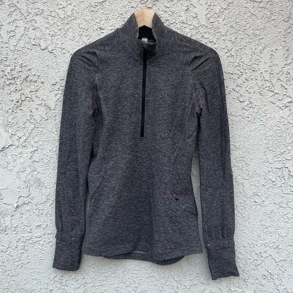 Lululemon - Extra Mile 1/2 Zip *Reflective in Heathered Black / Reflecti… - Picture 4 of 6